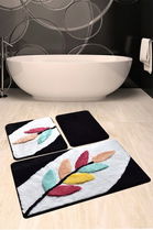 Set covoraș de baie (3 bucăți), Chilai Home, Marlow, Fibre acrilice, Multicolor