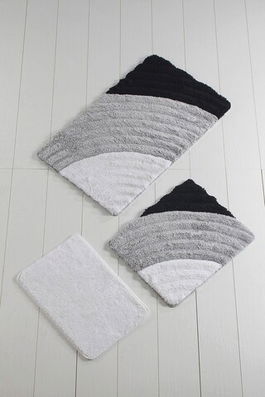 Set covoraș de baie (3 bucăți), Chilai Home, Well, Fibre acrilice, Multicolor
