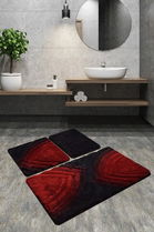 Set covoraș de baie (3 bucăți), Chilai Home, Stella, Fibre acrilice, Multicolor