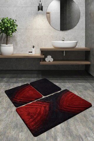 Set covoraș de baie (3 bucăți), Chilai Home, Stella, Fibre acrilice, Multicolor