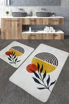 Set covoraș de baie (2 bucăți), Chilai Home, Le Soleil, Poliester, Multicolor