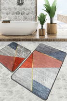 Set covoraș de baie (2 bucăți), Chilai Home, Sante, Poliester, Multicolor