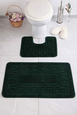 Set covoraș de baie (2 bucăți), Confetti, Ethnic, Polipropilena, Verde