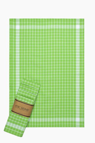 Set prosoape de mână (5 bucăți), DC Home, Kareli, Bumbac, Verde