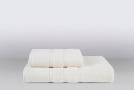 Set prosoape de mână (4 bucăți), Irya Home, Cruz, Bumbac, Ecru