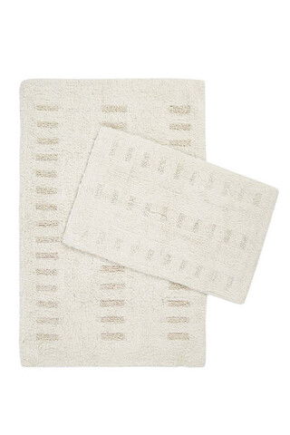 Set covoraș de baie (2 bucăți), Irya Home, Togo, Bumbac, Bej