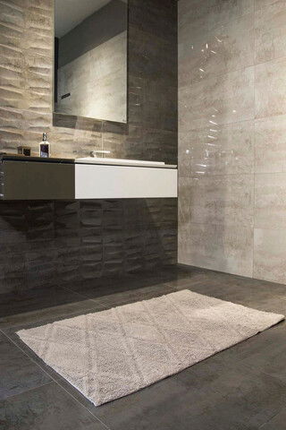 Covoraș de baie, Irya Home, Maxi, 70x110 cm, Bumbac, Gri deschis