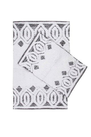 Set covoraș de baie (2 bucăți), Irya Home, Sherry, Bumbac, Gri