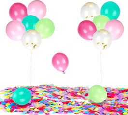 Set de 20 de baloane pentru petrecere LETRAN, latex, multicolor, 30 cm