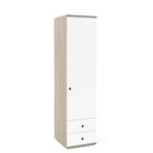 Dulap haine PRIMAVERA 45, H180, 1U2S, bara umerase, Oak, Alb