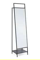 Oglinda de podea cu suport umerase Ekbal, Bizzotto, 46 x 181.5 cm, otel/sticla, negru