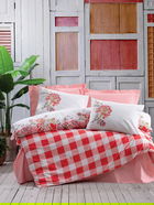 Lenjerie de pat dubla Super King (EU) (IT), Oregano - Pink, Cotton Box, Bumbac Ranforce