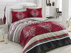Lenjerie de pat pentru o persoana Single XXL (DE), Azra - Claret Red, Cotton Box, Bumbac Satinat