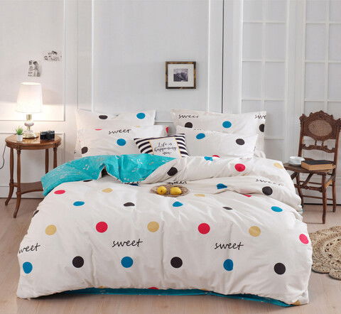 Lenjerie de pat dubla, Snoker - Cream, EnLora Home, Bumbac Ranforce