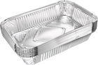 Set 12 tavi de unica folosinta Sourcing Map, aluminiu, argintiu, 21 x 14,5 x 4,2 cm