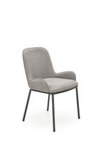 Scaun tapitat cu stofa si picioare metalice, Kai-481 Gri / Negru, l54xA60xH83 cm