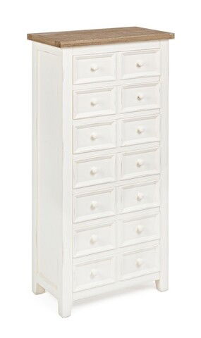Comoda Elvia, Bizzotto, 49 x 28 x 110 cm, MDF/lemn de pin
