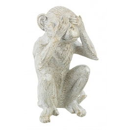 Statueta decorativa, Monkey See no Evil, 15.5x15x24 cm, polirasina