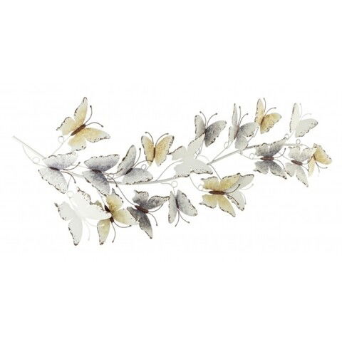 Decoratiune de perete, Mariposa, Bizzotto, 28.8x101 cm, otel