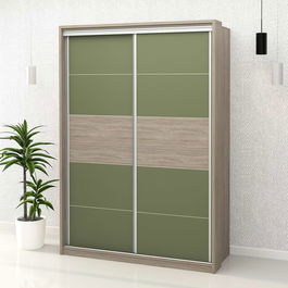 Dulap haine usi culisante PRIMAVERA 155, H255, Oak, Pesto