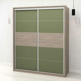 Dulap haine usi culisante PRIMAVERA 185, H255, Oak, Pesto