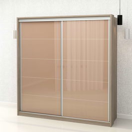 Dulap haine usi culisante PRIMAVERA 205, H205, Oak, Cappuccino Gloss
