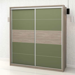 Dulap haine usi culisante PRIMAVERA 205, H225, Oak, Pesto