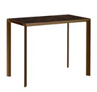 Masa consola Dexo Class Lite 120x75cm h74cm baza metal bronz blat ceramic Vulcano Moka