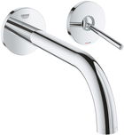 Baterie lavoar Grohe Atrio din 2 elemente pipa 221mm de perete necesita corp ingropat necesita corp ingropat crom