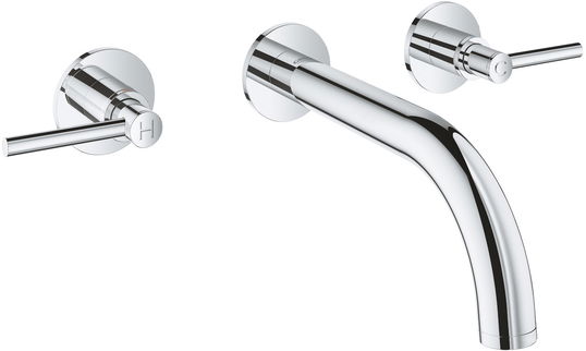 Baterie lavoar Grohe Atrio S din 3 elemente 180mm de perete necesita corp ingropat crom