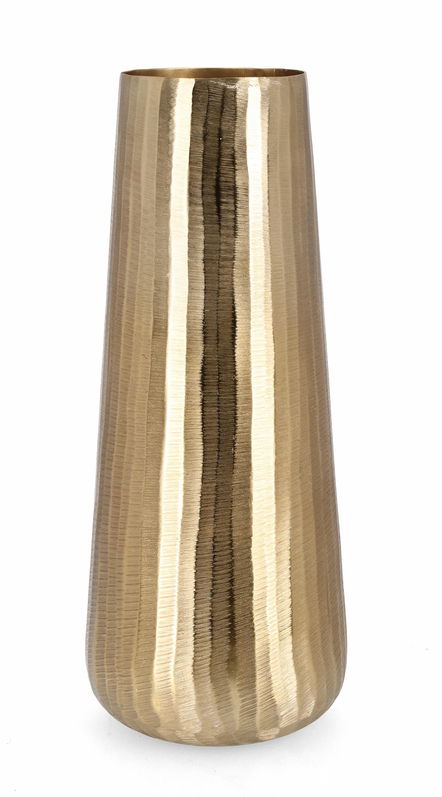 Vaza decorativa din aluminiu, Chisel Shaped L Auriu, Ø21xH53 cm