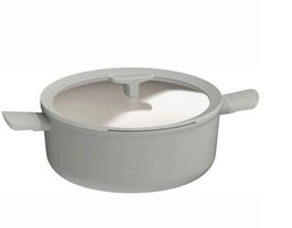 Oala cu capac BergHOFF, Leo Balance Moonmist , Ø28 cm, 6.2 L, aluminiu reciclat, strat antiaderent