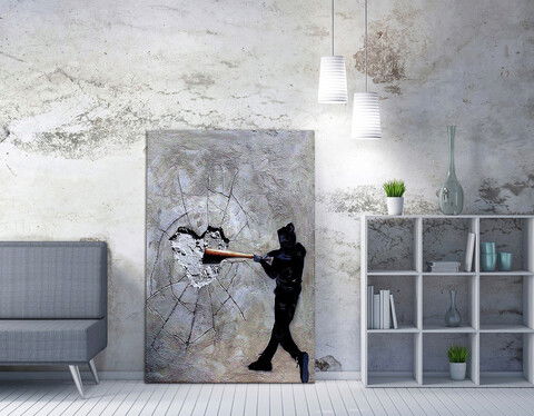 Tablou decorativ, WY45 (50 x 70), 50% bumbac / 50% poliester, Canvas imprimat, Multicolor