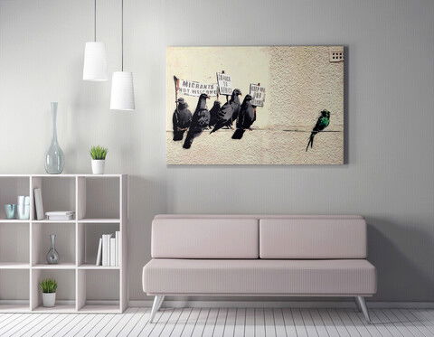 Tablou decorativ, WY47 (70 x 100), 50% bumbac / 50% poliester, Canvas imprimat, Multicolor