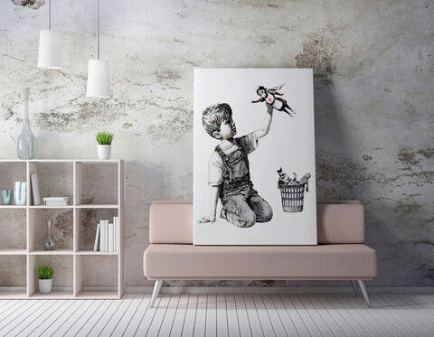 Tablou decorativ, WY62 (70 x 100), 50% bumbac / 50% poliester, Canvas imprimat, Multicolor