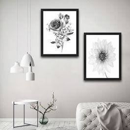 Set 2 tablouri decorative, Rose Rose Set, PAL, Hartie, Multicolor