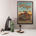 Tablou decorativ, Born To Be Wild, Lemn, Lemn, Multicolor