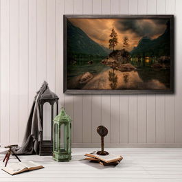 Tablou decorativ, Nature, Lemn, Lemn, Multicolor