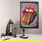 Tablou decorativ, Rollıng Stone, Lemn, Lemn, Multicolor