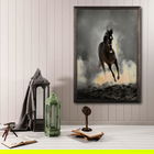 Tablou decorativ, Wild Horse, Lemn, Lemn, Multicolor