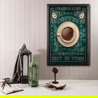 Tablou decorativ, Coffee XL, Lemn, Lemn, Multicolor