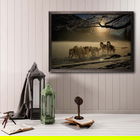 Tablou decorativ, Wolf Horde XL, Lemn, Lemn, Multicolor