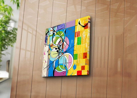 Tablou decorativ, 4545K-104, Canvas, Dimensiune: 45 x 45 cm, Multicolor
