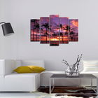 Set 5 tablouri decorative, 5PATHW-1, Canvas, 19 x 70 cm, Multicolor