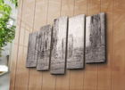 Set 5 tablouri decorative, 5PATK-219, Canvas, 19 x 70 cm, Multicolor