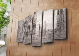 Set 5 tablouri decorative, 5PATK-219, Canvas, 19 x 70 cm, Multicolor