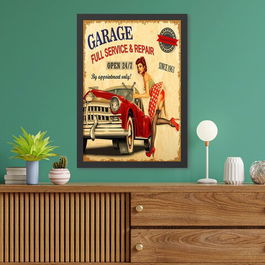 Tablou decorativ, Garage (35 x 45), MDF , Polistiren, Multicolor