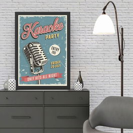 Tablou decorativ, Karaoke Party (35 x 45), MDF , Polistiren, Multicolor