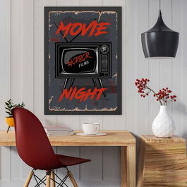 Tablou decorativ, Movie Night (35 x 45), MDF , Polistiren, Multicolor
