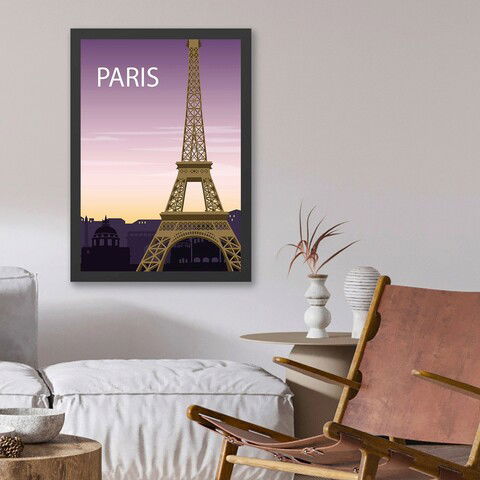 Tablou decorativ, Paris 6 (35 x 45), MDF , Polistiren, Multicolor
